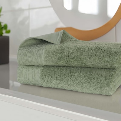 Superior Sierra Rayon From Bamboo Cotton Blend Bath Sheet Set of 2