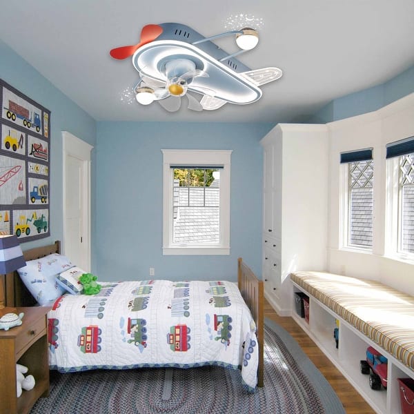 Chichoice Noiseless Ceiling Fan with LED Lights and Remote Timing ...