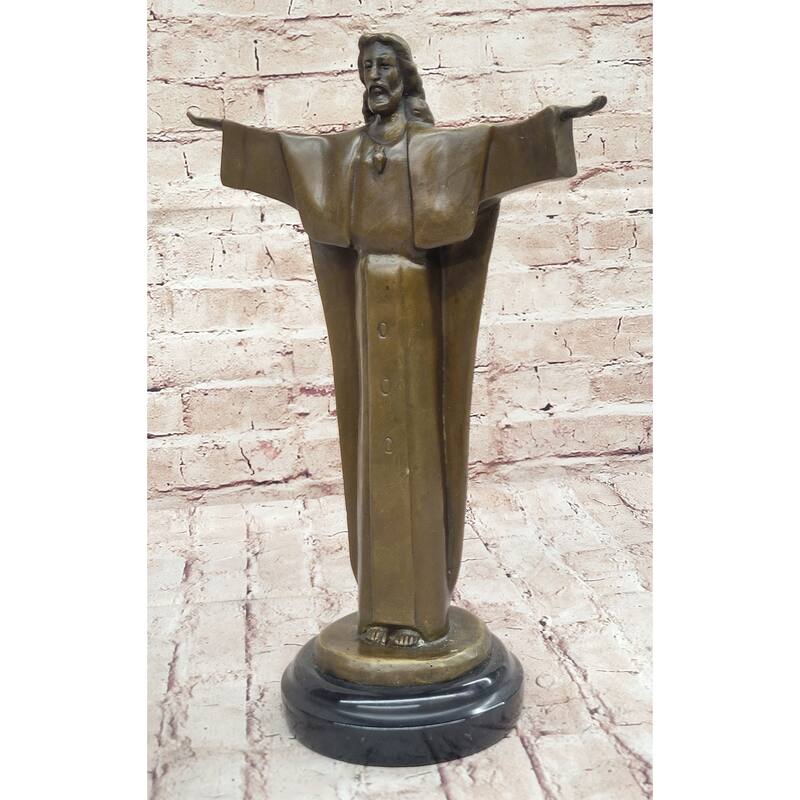 Jesus Christ The Redeemer Rio De Janeiro Brazil Statue Sculpture Figure Figurine 12 Inches X 8 Inches