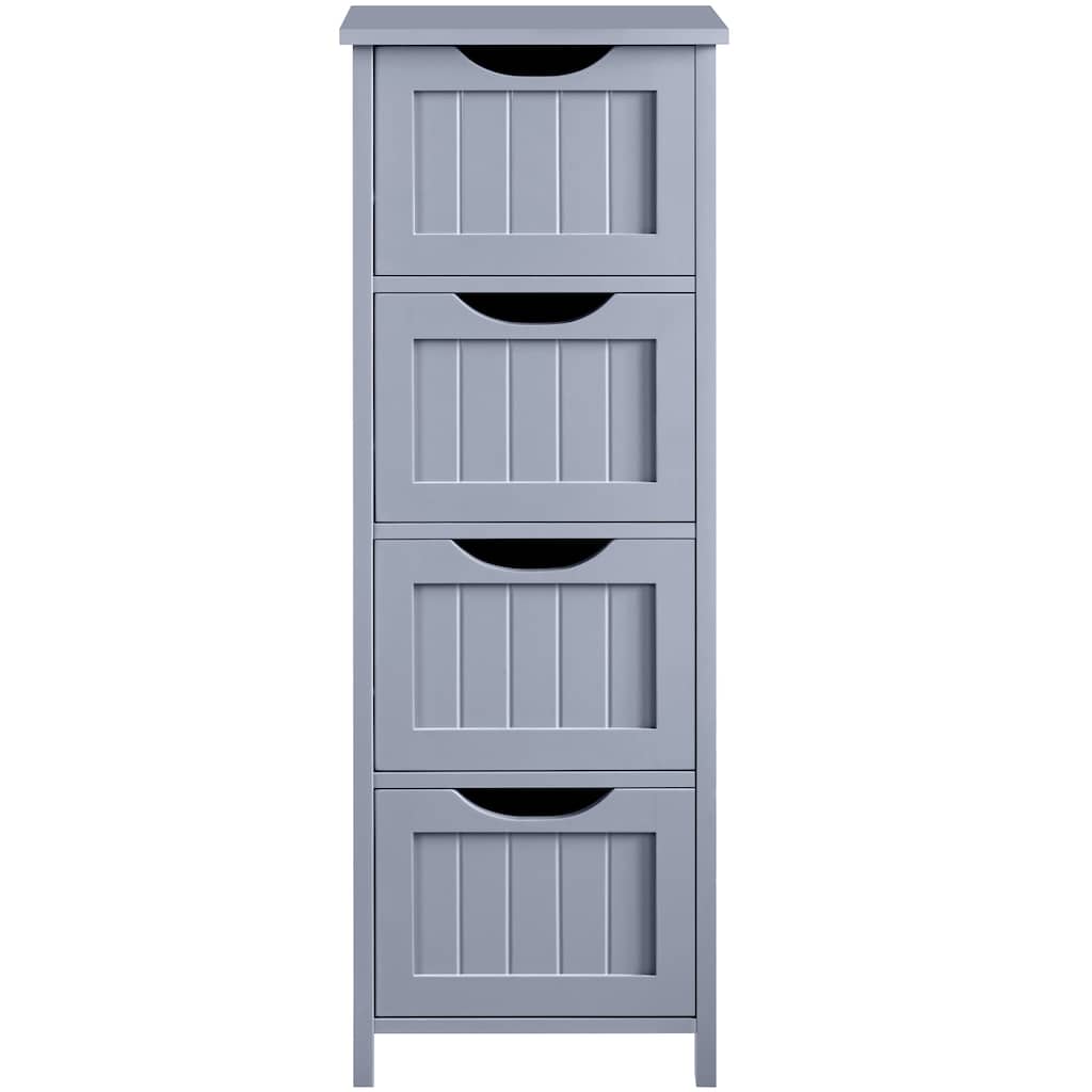 Yaheetech Bathroom Floor Cabinet Slim Bath Cabinet with 4 Drawers