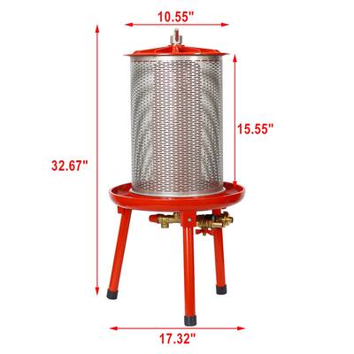 5.3-Gallon Red Stainless Steel Hydraulic Fruit Wine Apple Press Wine Making Instrument