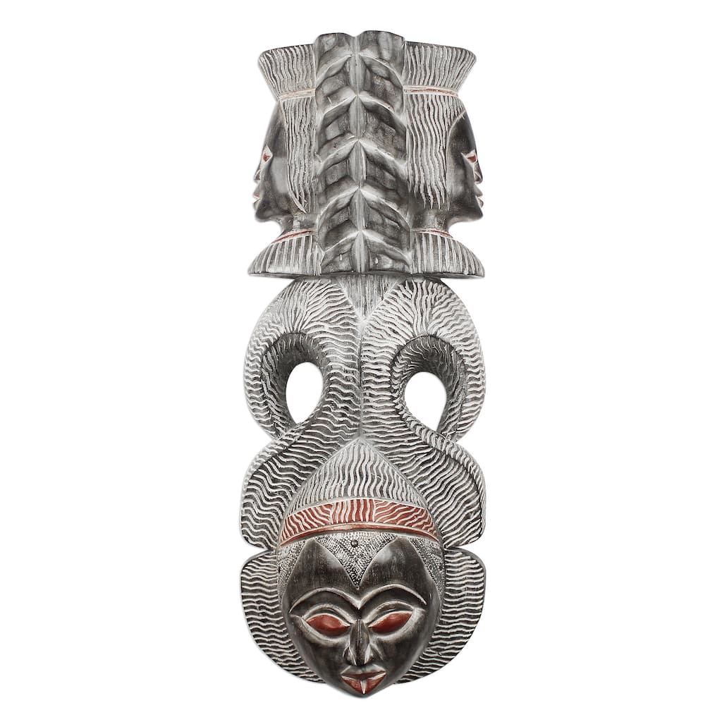 Novica Handmade Precious Queen African Wood Mask