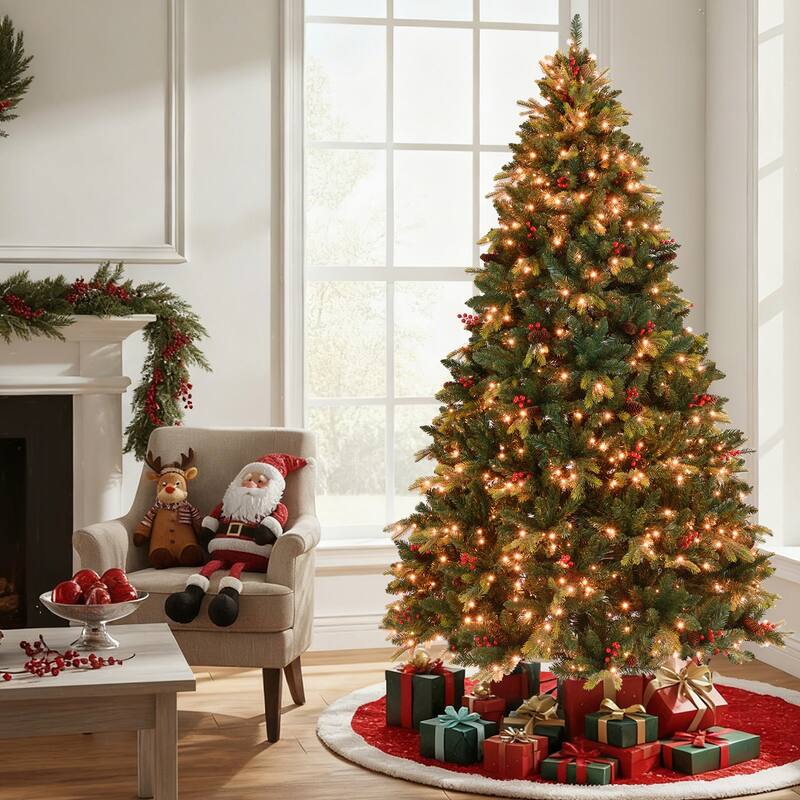Gymax Smart Pre-Lit Artificial Christmas Tree w/ Remote Control