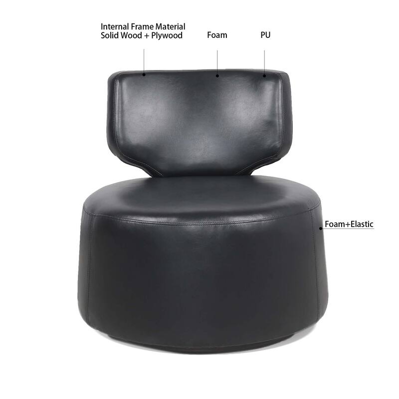 Modern Wide Swivel Chair For Living Room