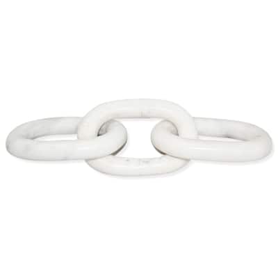 White Marble 3 Links Chain - White