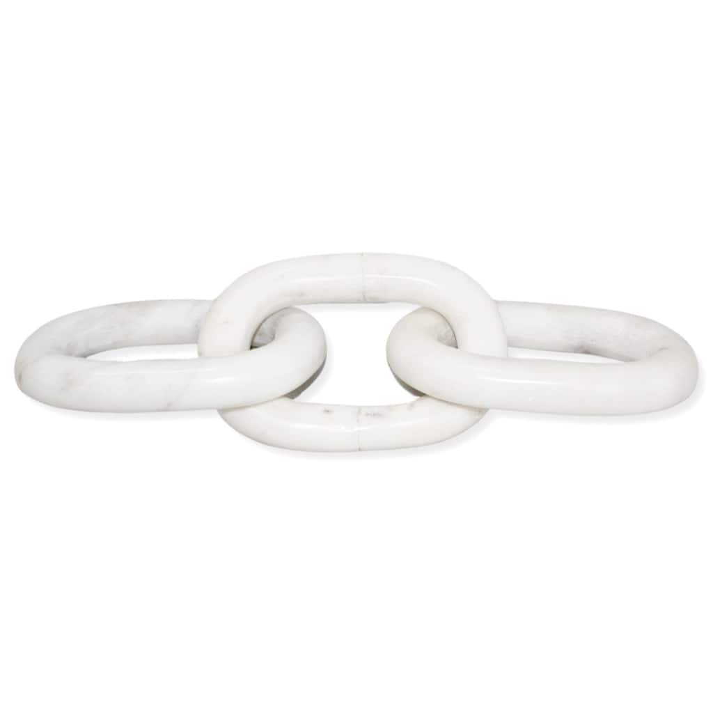 White Marble 3 Links Chain - White