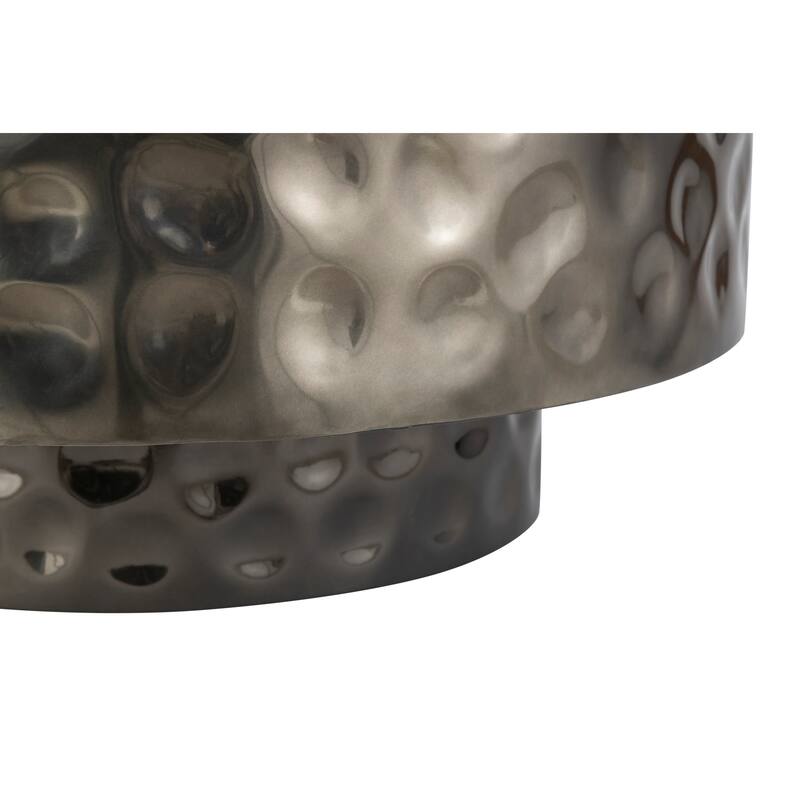 Modern Style Coffee Table made with Metal in Nickel