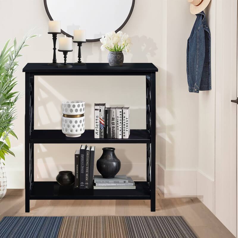 Console Table 3-Tier with Storage Shelves