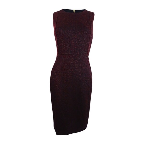 red and black calvin klein dress