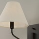 preview thumbnail 3 of 8, 8.5" W x 10.25" H 1-Light Swivel Armed Sconce with Tapered Fabric Shade with Optional Plug-in and Cord Cover