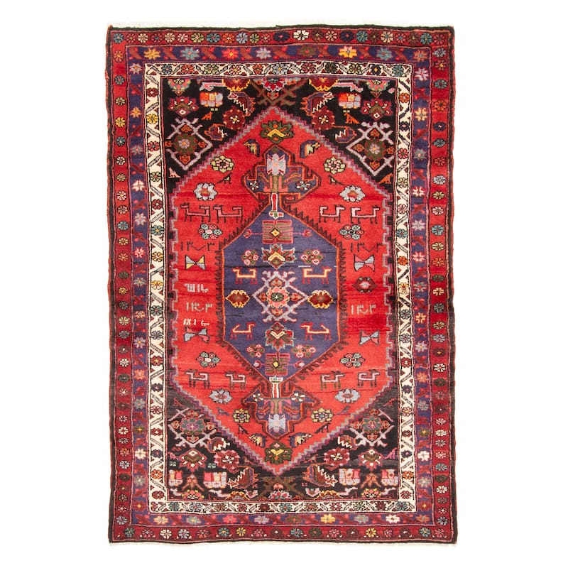 ECARPETGALLERY Hand-knotted Andelz Red Wool Rug - 3'11 x 6'4