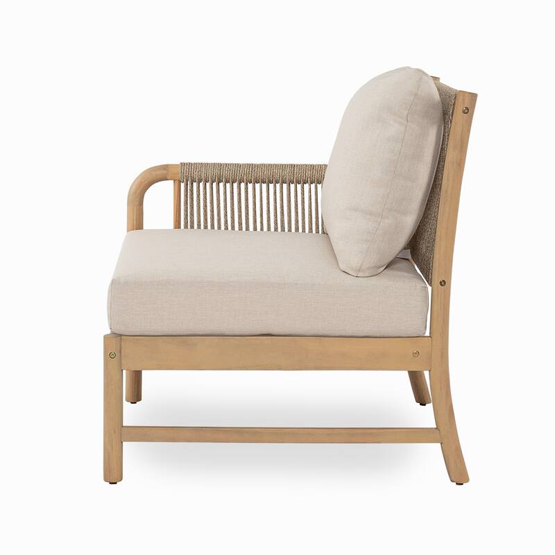 Christopher Knight Home - Modern Outdoor Solid Wood 3-Seater Sofa Set with Coffee Table - 3 - Seater