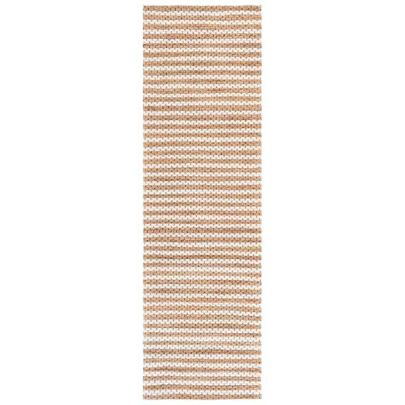 Martha Stewart by SAFAVIEH Handmade Deivi Jute Rug - 2'3" x 8' Runner - Natural/Ivory