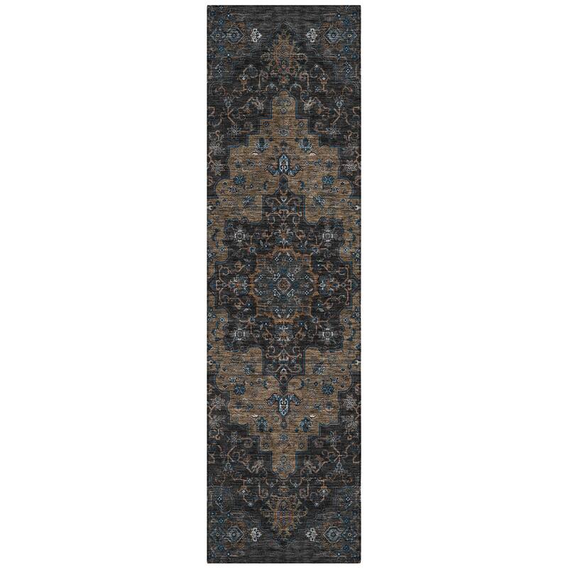 Machine Washable Indoor/ Outdoor Traditional Karachy Chantille Rug