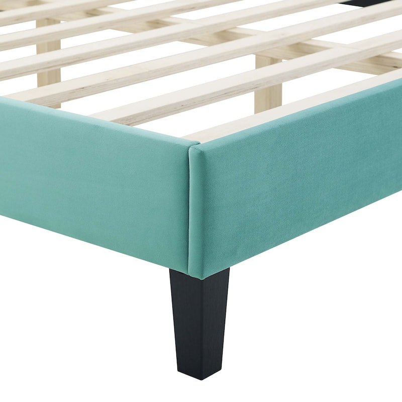 Elise Twin Performance Velvet Platform Bed