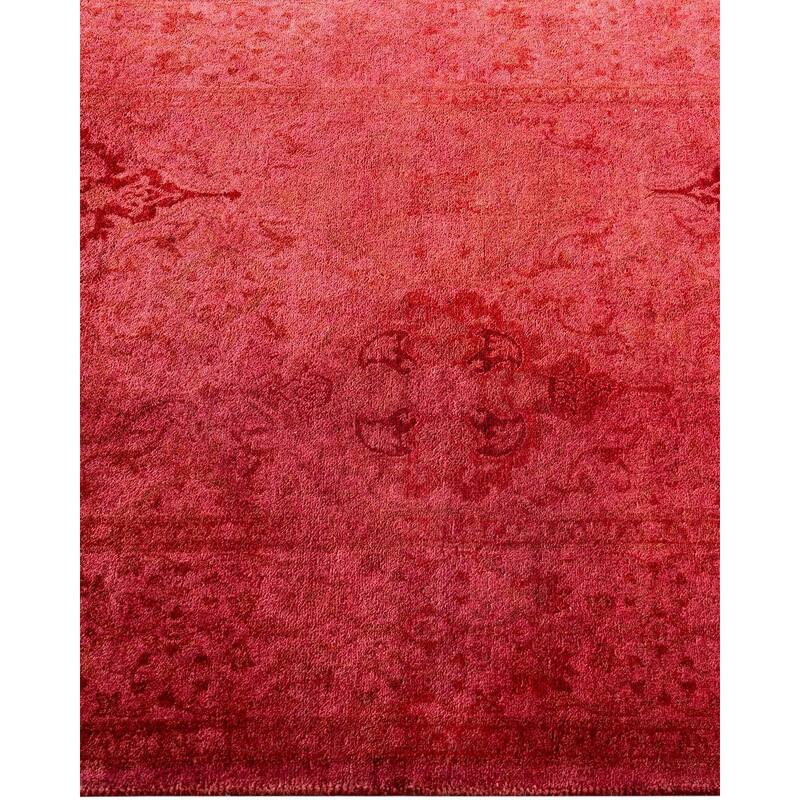 Contemporary Overdyed Wool Hand Knotted Area Rug - 3' 2" x 5' 3"