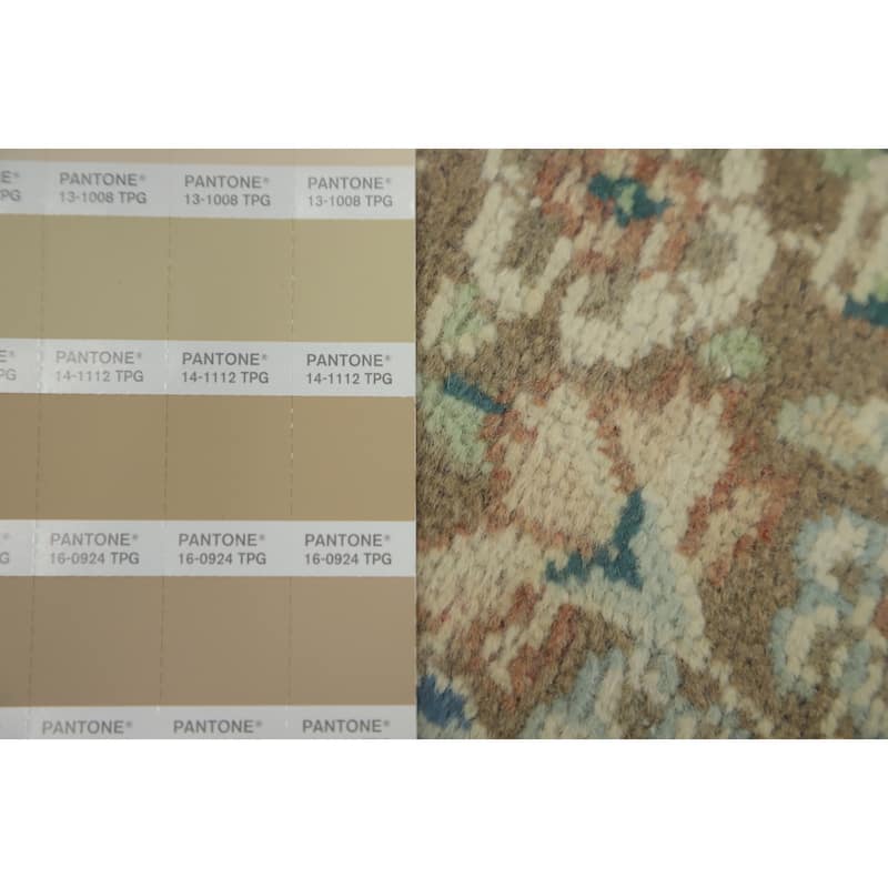 Hand Knotted Oriental 100% Wool Carpet Traditional Floral Brown Kerman Area Rug - 2' 9'' X 1' 9''