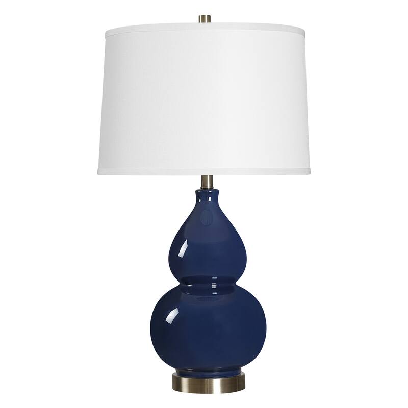 Strick & Bolton Ceramic Glazed Metal Table Lamp