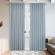 preview thumbnail 7 of 46, Linen Blend Light Filtering Back Tab/Rod Pocket Panel Pair(Set of 2) 52"W x 108"L - Stone Blue