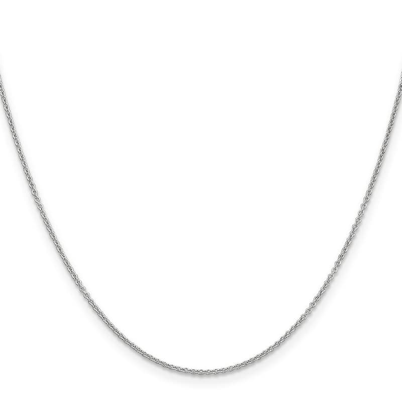 Curata 14k White Gold Solid 0 .7mm Cable Chain Necklace (Lobster) Options 16 18 20 24