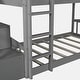 preview thumbnail 38 of 39, Twin Over Twin Bunk Bed with Slide, House Bed with Slide