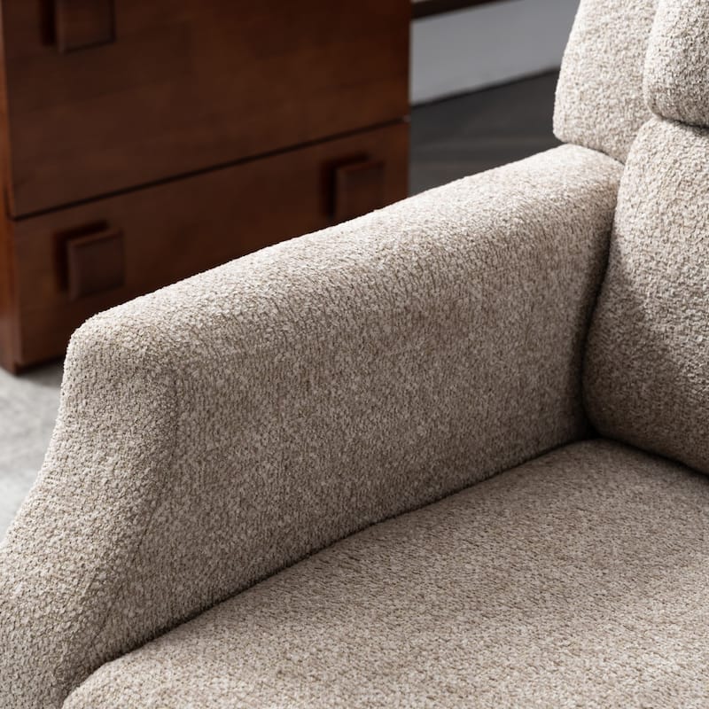 Modern Accent Chair Armchair Upholstered Boucle Fabric Single Sofa