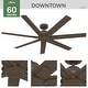 preview thumbnail 21 of 59, Hunter 60" Downtown Windmill Outdoor Ceiling Fan w/ Wall Control, Damp-Rated - Indoor-Outdoor, Industrial, Modern - ENERGY STAR!
