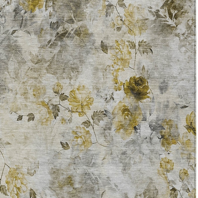 HomeRoots Floral Transitional Rectangle Outdoor Rug