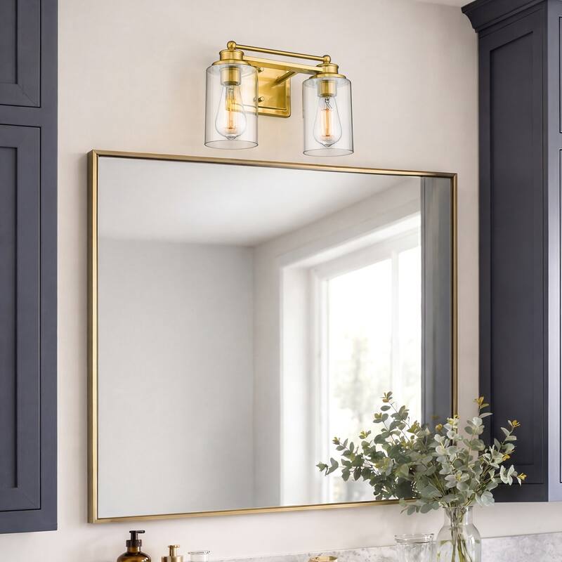 Bathroom Vanity Light,Wall Sconce Lamp Over Mirror with Clear Glass Shade