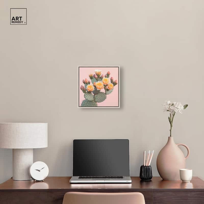 Pink and Prickly Canvas by Art Remedy