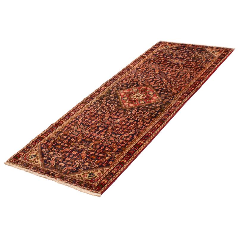 ECARPETGALLERY Hand-knotted Andelz Navy Wool Rug - 3'9 x 10'2