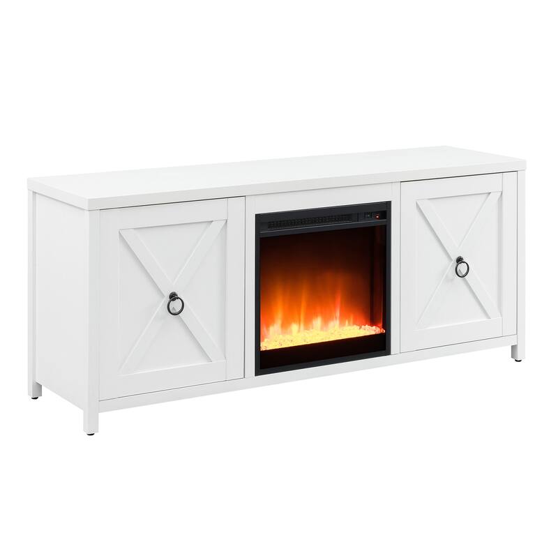 Granger 58" TV Stand with Crystal Fireplace Insert