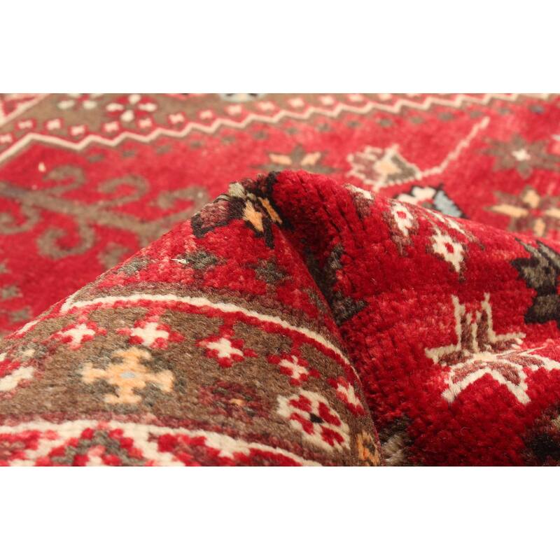 ECARPETGALLERY Hand-knotted Andelz Red Wool Rug - 3'7 x 5'0