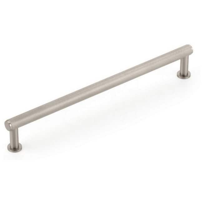 Schaub and Company Pub House 8" Center to Center Diamond Knurled Bar - Brushed Nickel