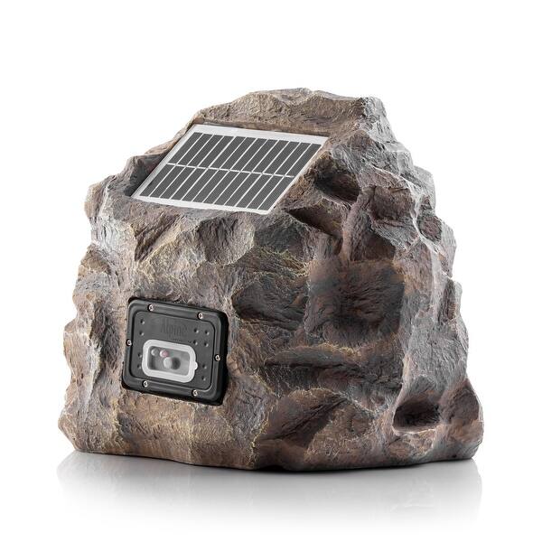 Alpine Bluetooth Solar Powered Outdoor Wireless Rock Speaker Gray Overstock 12428432