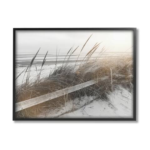 Stupell Industries Beach Reeds Photography Framed Giclee Art by Graffi*Tee Studios