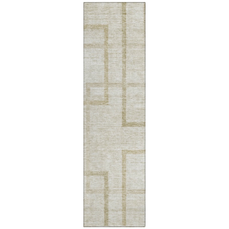 Machine Washable Indoor/ Outdoor Chantille Contemporary Geo Rug