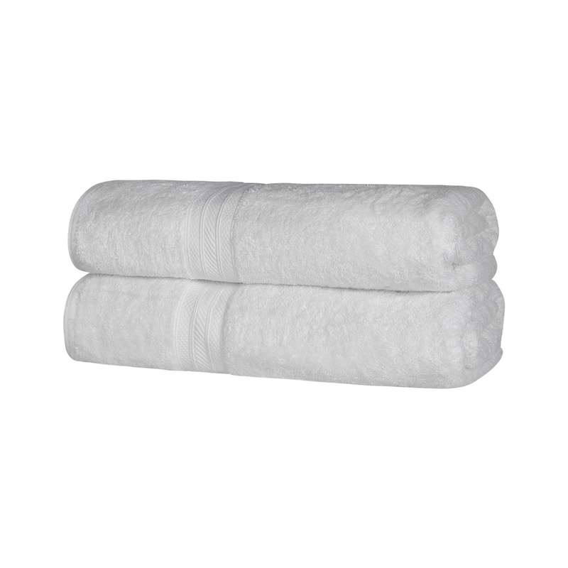 Superior Long Staple Combed Cotton Solid Bath Sheet - (Set of 2)