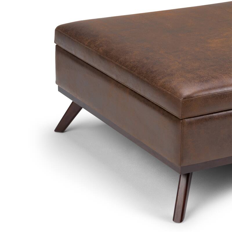 Square Coffee Table Storage Ottoman