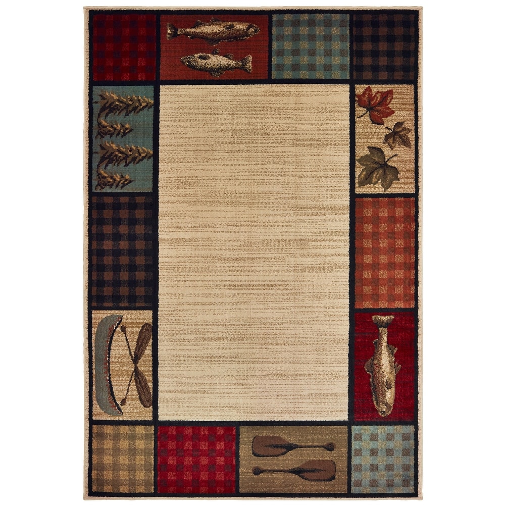 Style Haven Lucas Rustic Plaid Ivory/ Multi Area Rug