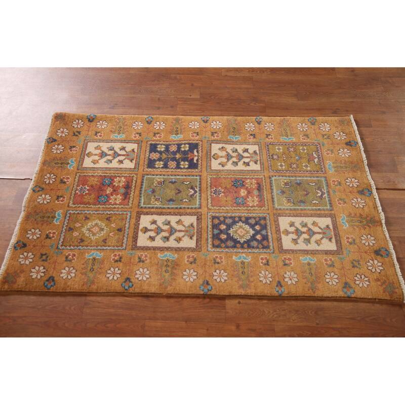 Garden Design Kazak Oriental Accent Rug Handmade Wool Carpet - 2'8"x 4'3"