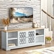preview thumbnail 5 of 30, 70 in. Rustic Decorative Floral Door TV Stand for up to 80" TVs
