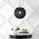 preview thumbnail 35 of 39, Campana 1-Light Bohemian Modern Woven Rattan/Iron LED Pendant, by JONATHAN Y