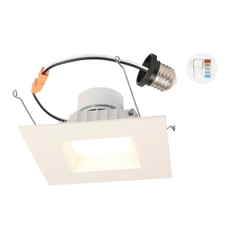 Westinghouse Lighting 14-Watt (100-Watt Equivalent) 5-6 in. Square Recessed LED Downlight - White - 1-Light