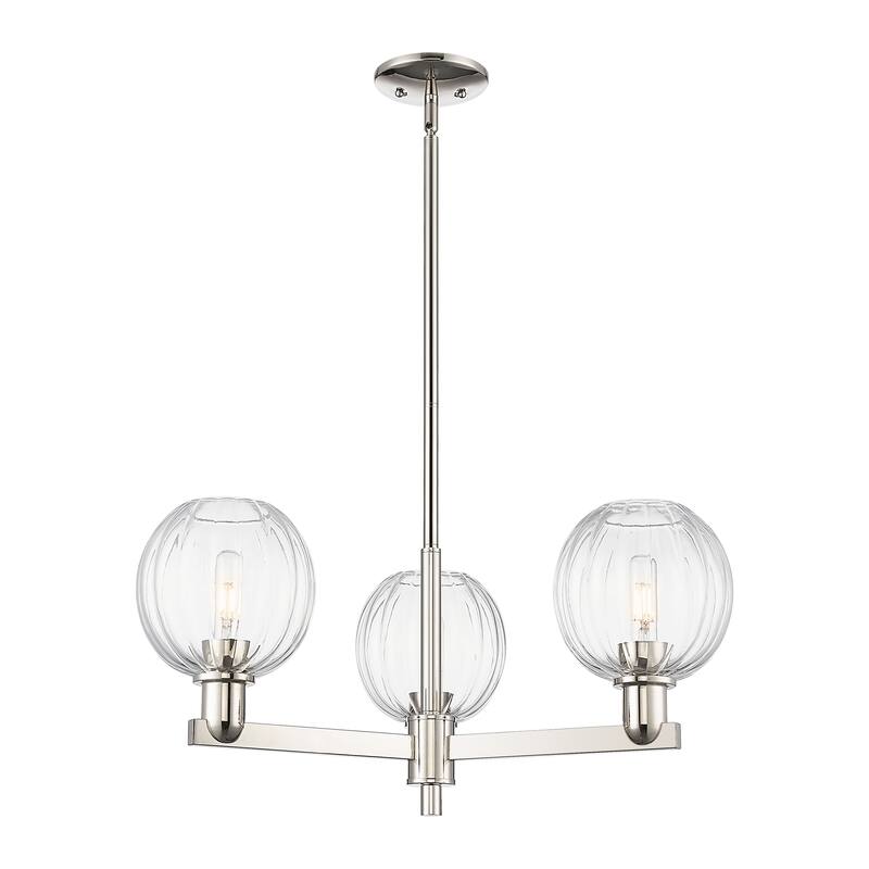 Innovations Lighting Downtown Urban - Preston - 3 Light 18" Globe Shade Stem Hung Chandelier
