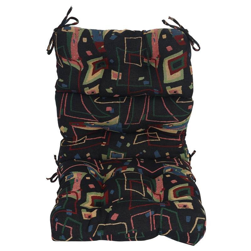 Tapestry Tufted Seat/Back Chair Cushion (Multiple Sizes)