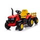preview thumbnail 1 of 18, Kids 12V Electric Ride-On Tractor with Trailer, Music, and Parental Remote Control, Ages 3+
