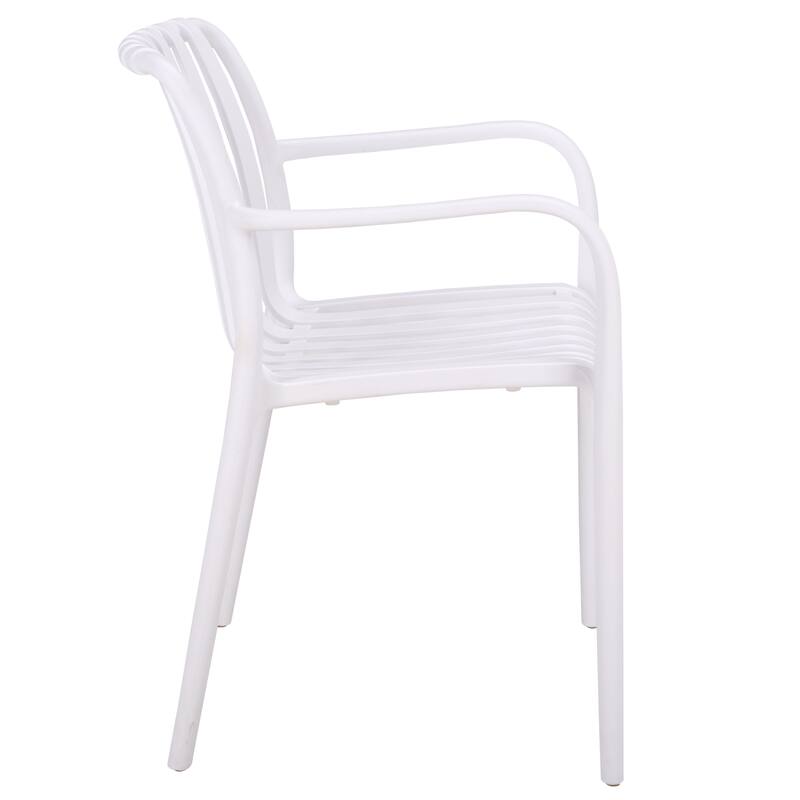 SAFAVIEH Outdoor Living Holly Stacking Dining Armchair (Set of 2) - 22"W x 22"D x 32"H