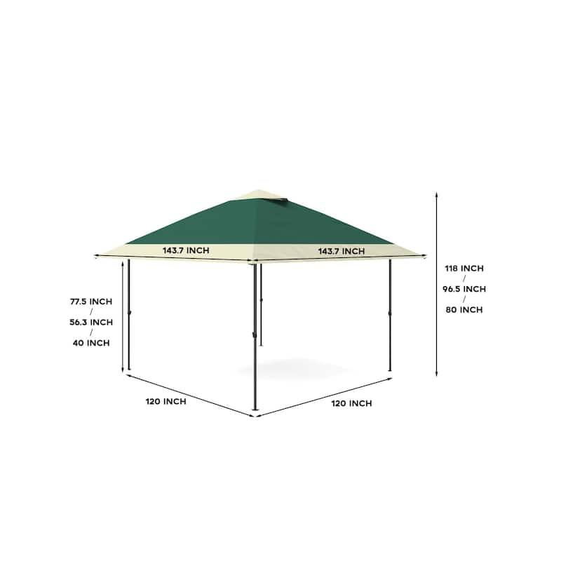12' x 12' Outdoor Gazebo - Green_12'*12'