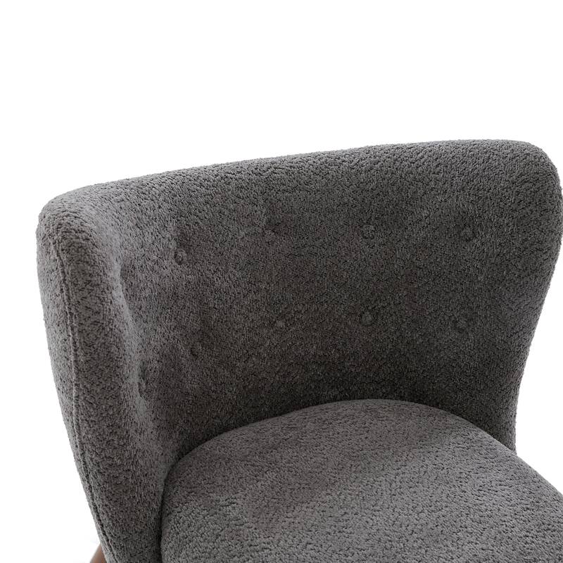 Scott Living - Aurora Modern Upholstered Accent Chair with High-Resilience Seat Cushion, Sculptural Backrest & Solid Wood Legs